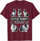 Dutch Rabbit Crew Funny Bunny T-Shirt - T-Shirt | Maroon