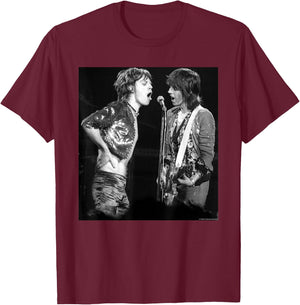Mick Jagger Keith Richards Rolling Stones by Everard Smith T-Shirt - T-Shirt | Maroon