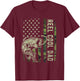 Reel Cool Dad Camouflage American Flag Bass Fish Fisherman T-Shirt - T-Shirt | Maroon