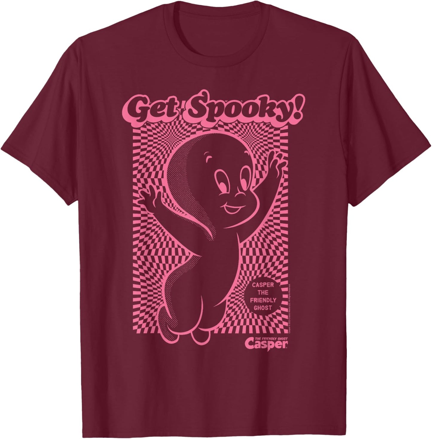 Casper the Friendly Ghost Get Spooked T-Shirt - T-Shirt | Maroon