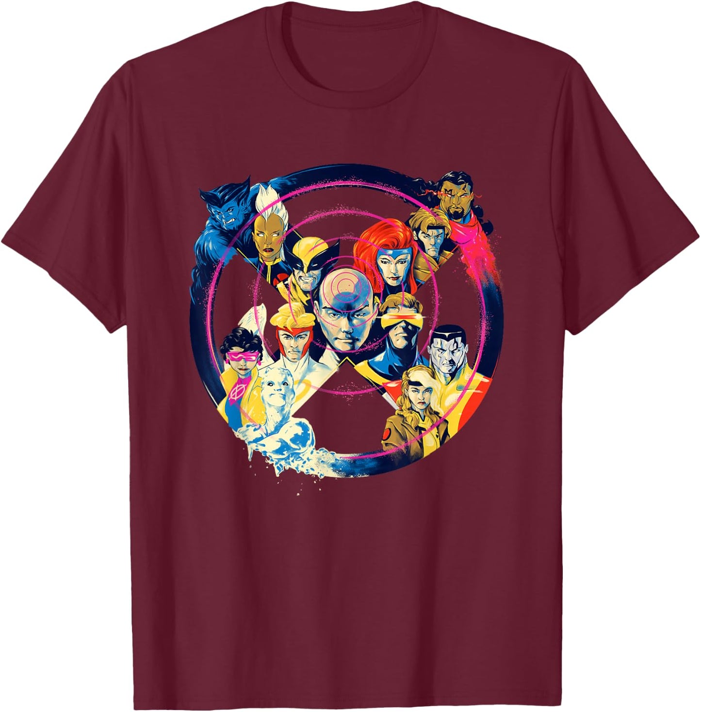 Marvel Professor X and the X-Men Team X Symbol Logo T-Shirt - T-Shirt | Maroon