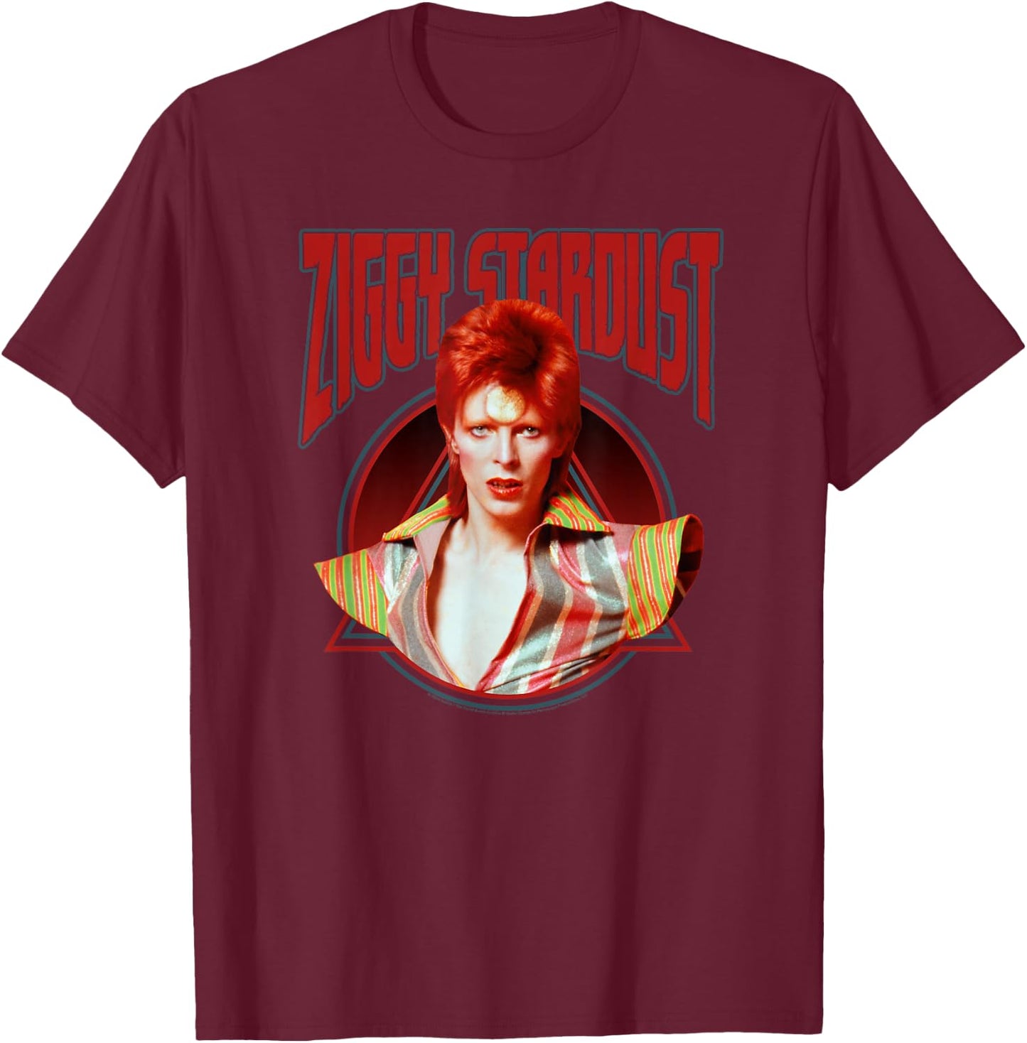 David Bowie Ziggy Stardust Foto von Sukita T-Shirt - T-Shirt | Maroon