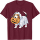 Beagle Ghost Dog Halloween T-Shirt - T-Shirt | Maroon