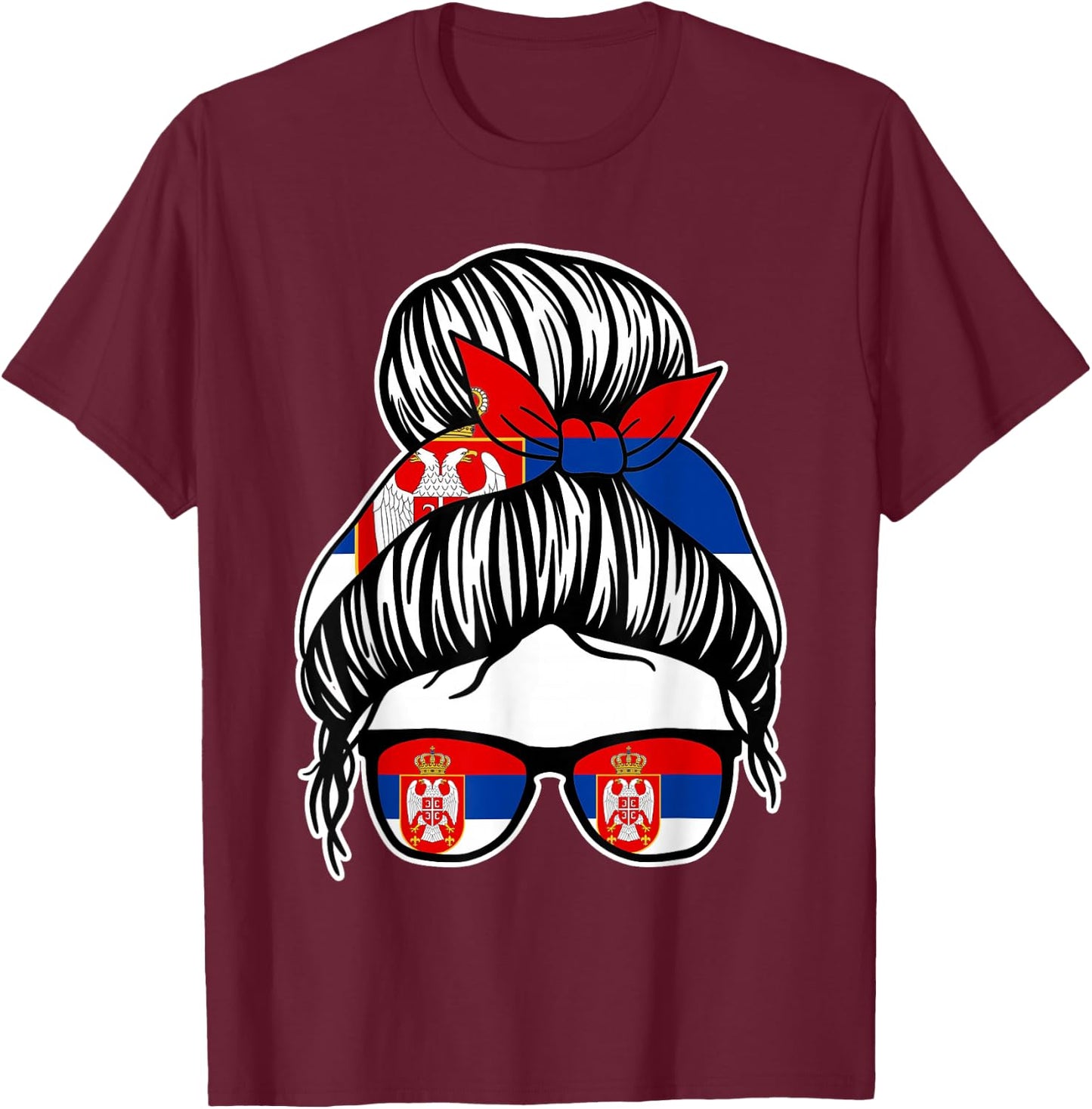 Serbisch Serbien T-Shirt - T-Shirt | Maroon