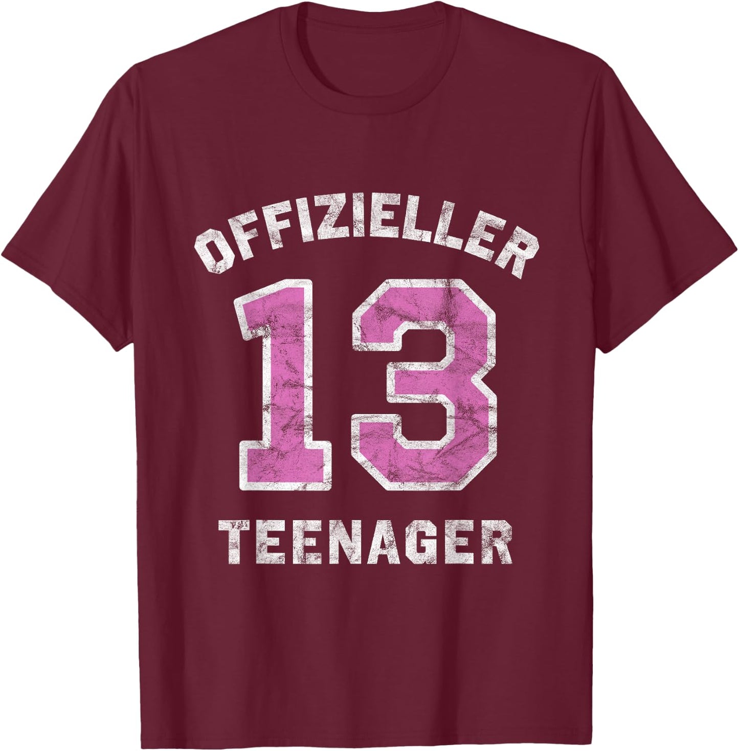 Endlich 13. Geburtstag Mädchen Offizieller Teenager T-Shirt - T-Shirt | Maroon