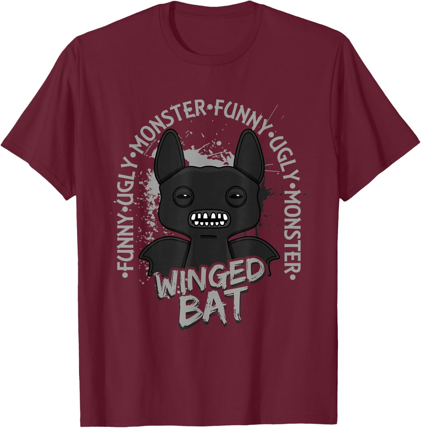 Fuggler Winged Bat Black Originals T-Shirt - T-Shirt | Maroon