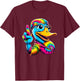 Peace Sign Tie Dye Duck T-Shirt - T-Shirt | Maroon