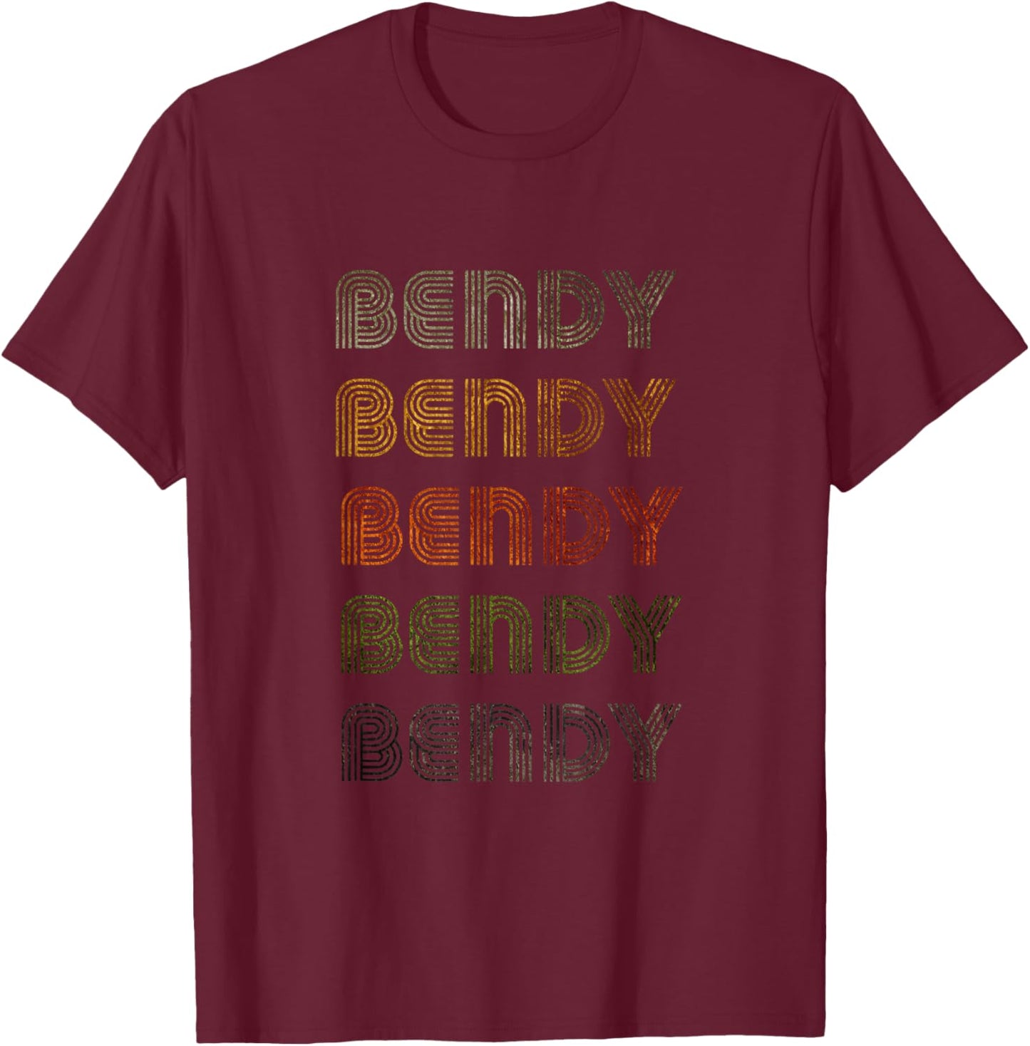 Love Heart Bendy Grunge Vintage Style Black Bendy T-Shirt - T-Shirt | Maroon