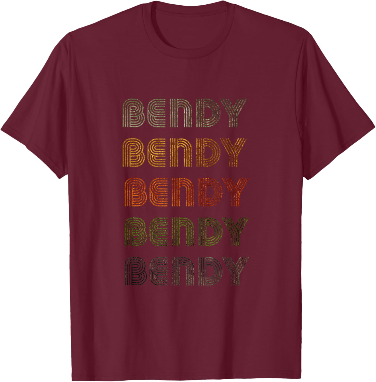 Love Heart Bendy Grunge Vintage Style Black Bendy T-Shirt - T-Shirt | Maroon