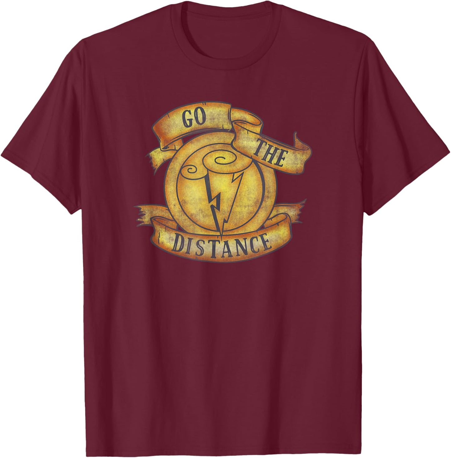 Disney Hercules Go The Distance Gold Medal T-Shirt - T-Shirt | Maroon