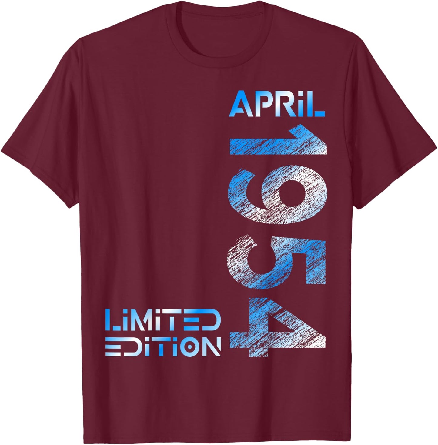 Limited Edition April 1954 Mann Frau 72. Geburtstag T-Shirt - T-Shirt | Maroon