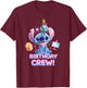 Disney Lilo & Stitch with Scrump Big Shiny Birthday Crew , black T-Shirt - T-Shirt | Maroon
