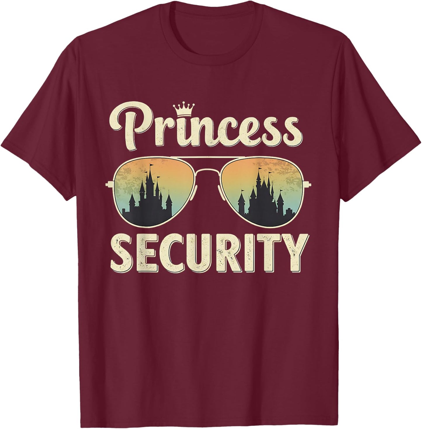 Princess Security Squad Vacation Family Matching T-Shirt - T-Shirt | Maroon
