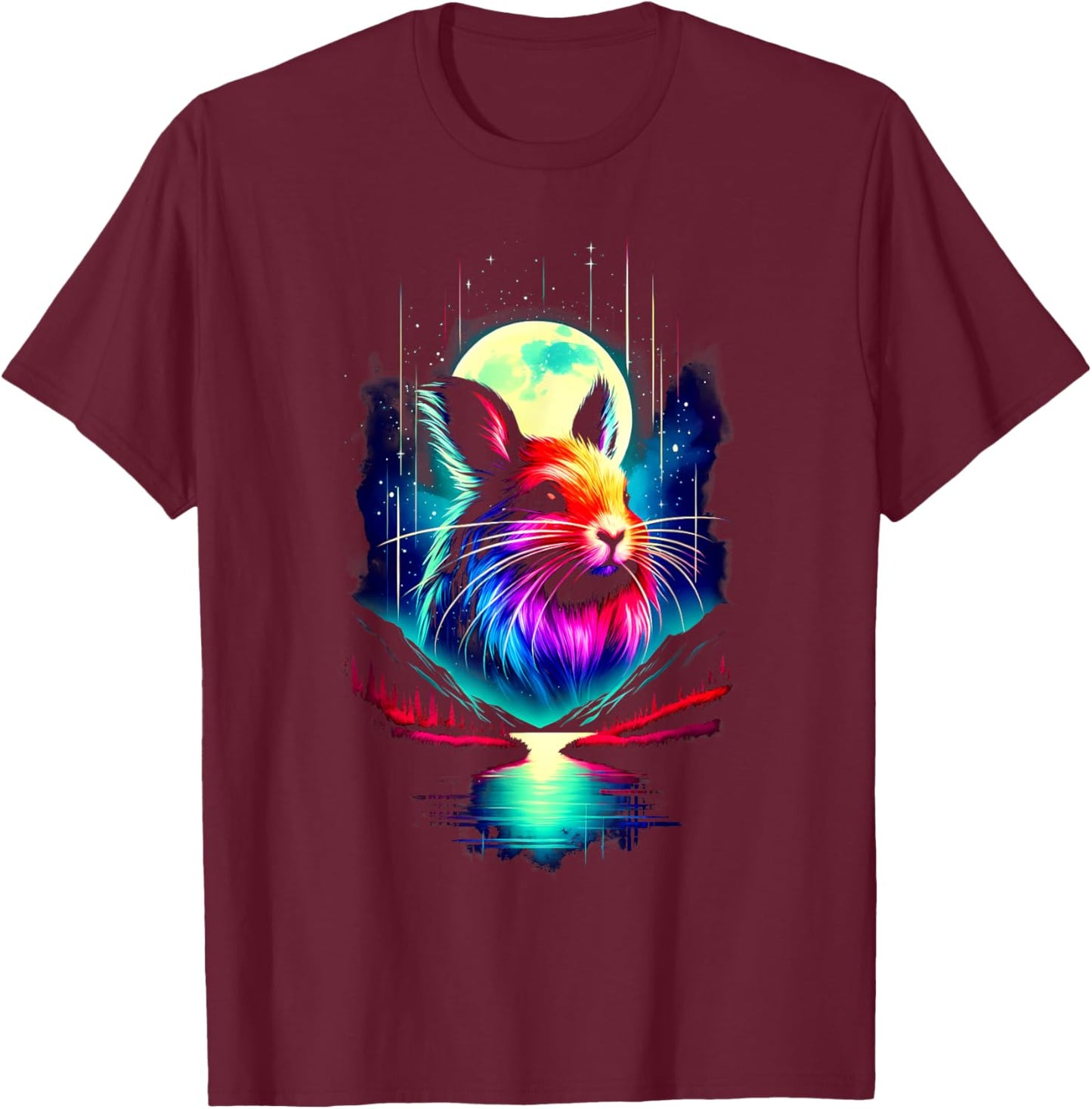 Colorful Viscacha Spirit Animal Cool Illustration Art T-Shirt - T-Shirt | Maroon