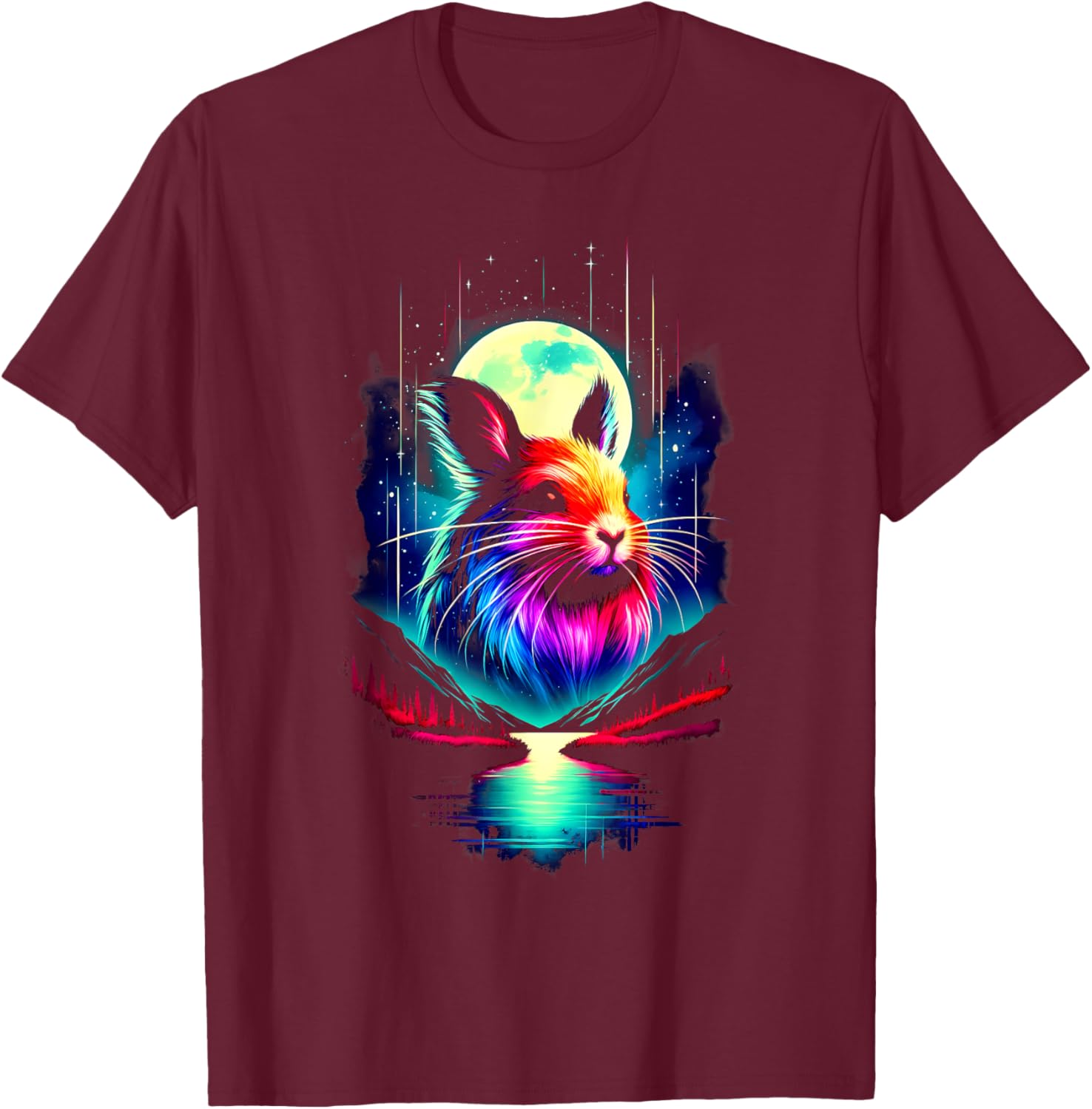 Colorful Viscacha Spirit Animal Cool Illustration Art T-Shirt - T-Shirt | Maroon