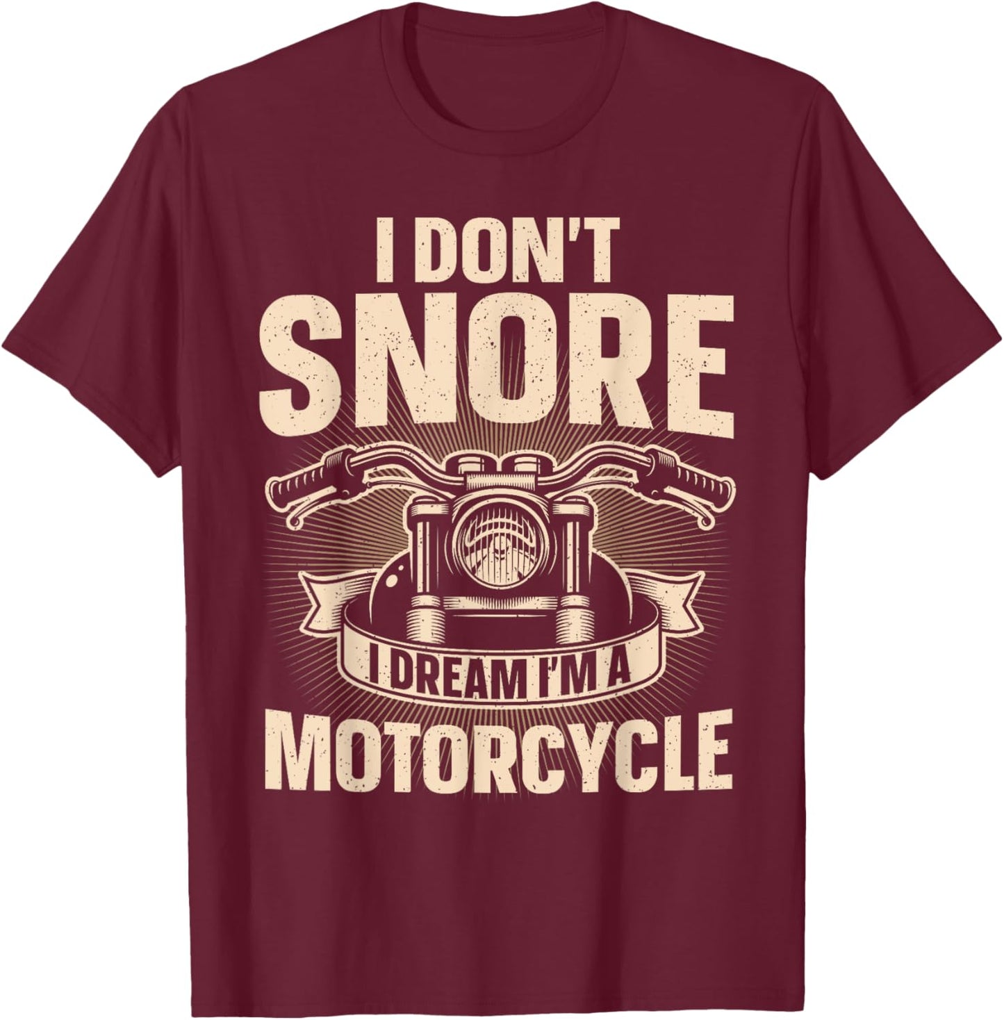 Funny Motorcycle Design Dad Biker Motorcycle Lover T-Shirt - T-Shirt | Maroon