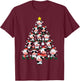 Cows Christmas Tree Xmas Farm Animal Toddler Boys Girls Kids T-Shirt - T-Shirt | Maroon