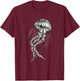 Jellyfish , Trendy Graphic Shirt, Nautical T-Shirt - T-Shirt | Maroon