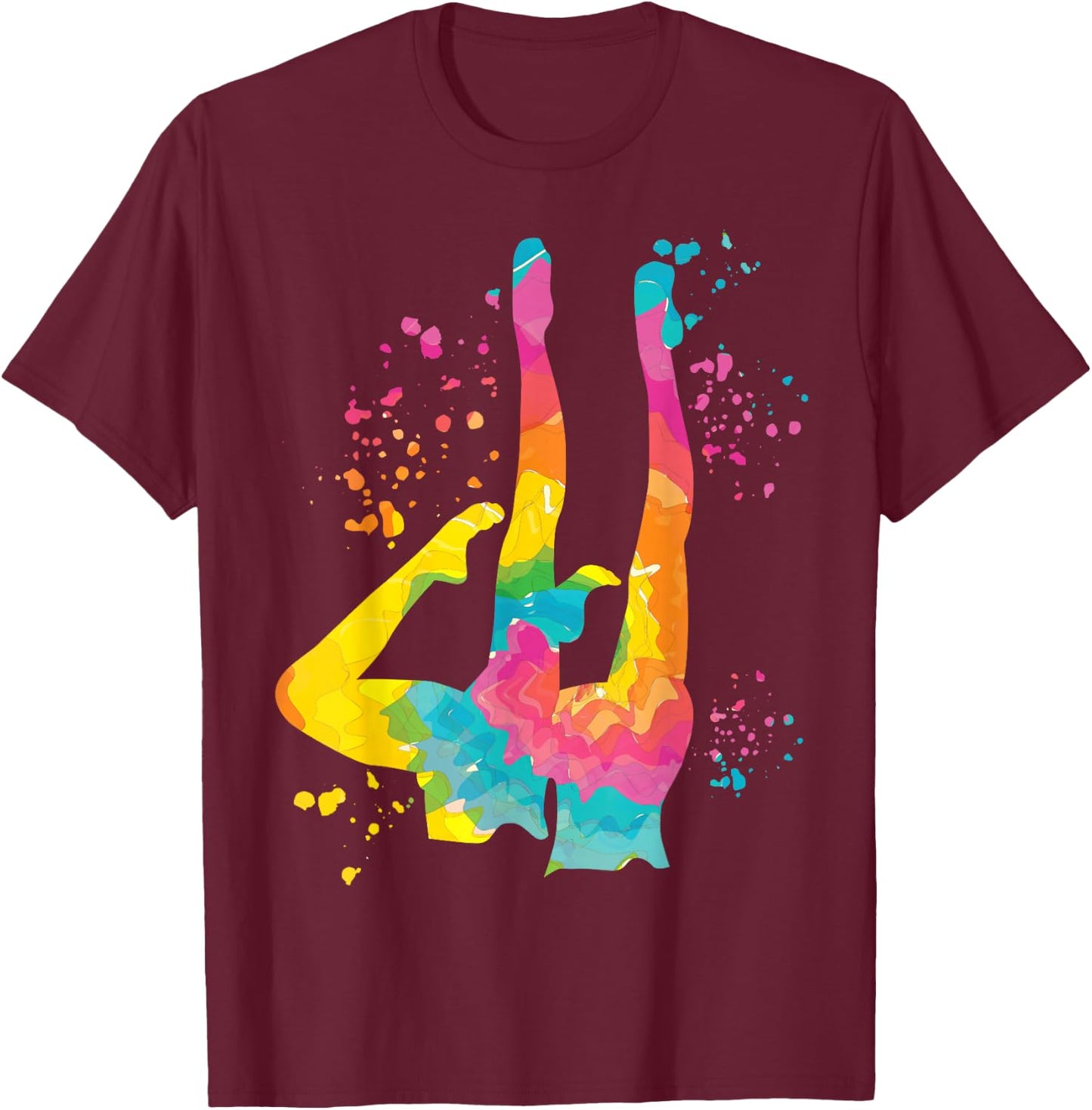 Colorsplash Team Artistic Swim , Black, S T-Shirt - T-Shirt | Maroon