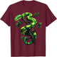 Funny Green Tree Python Lover Snakes Reptiles T-Shirt - T-Shirt | Maroon