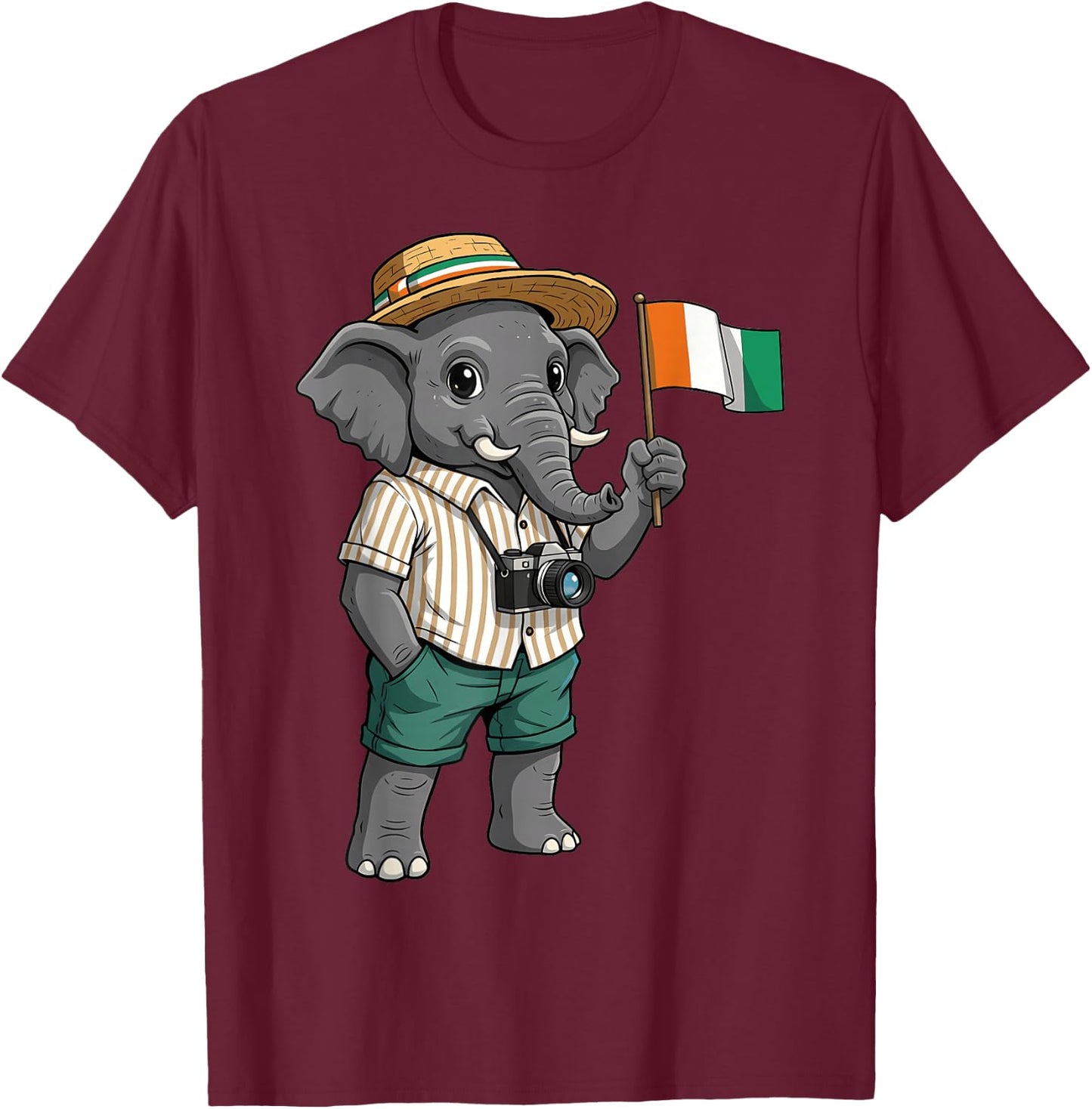 Ivory Coast Flag Cote D'Ivoire Ivorian Roots T-Shirt - T-Shirt | Maroon