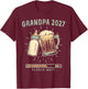 Soon Grandpa 2027 Please Wait Baby Reveal Loading T-Shirt - T-Shirt | Maroon