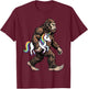 Bigfoot Carrying Unicorn Funny Sasquatch Fantasy T-Shirt - T-Shirt | Maroon