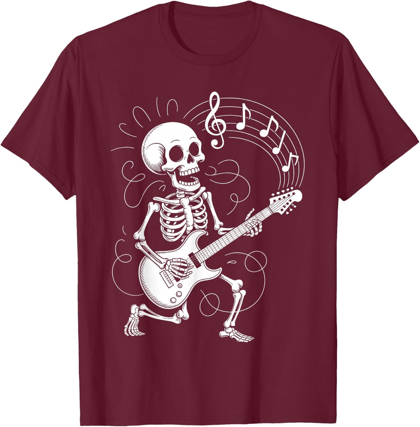 Funny Guitar Design Women Guitarist Guitar Player T-Shirt - T-Shirt | Maroon