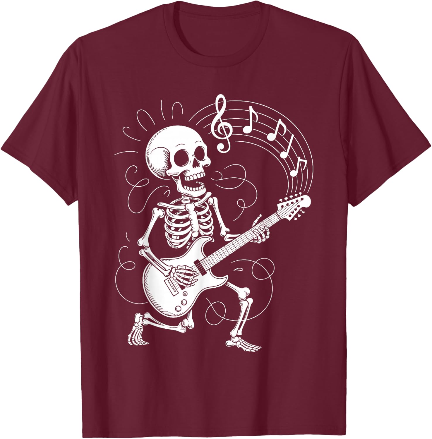 Funny Guitar Design Women Guitarist Guitar Player T-Shirt - T-Shirt | Maroon