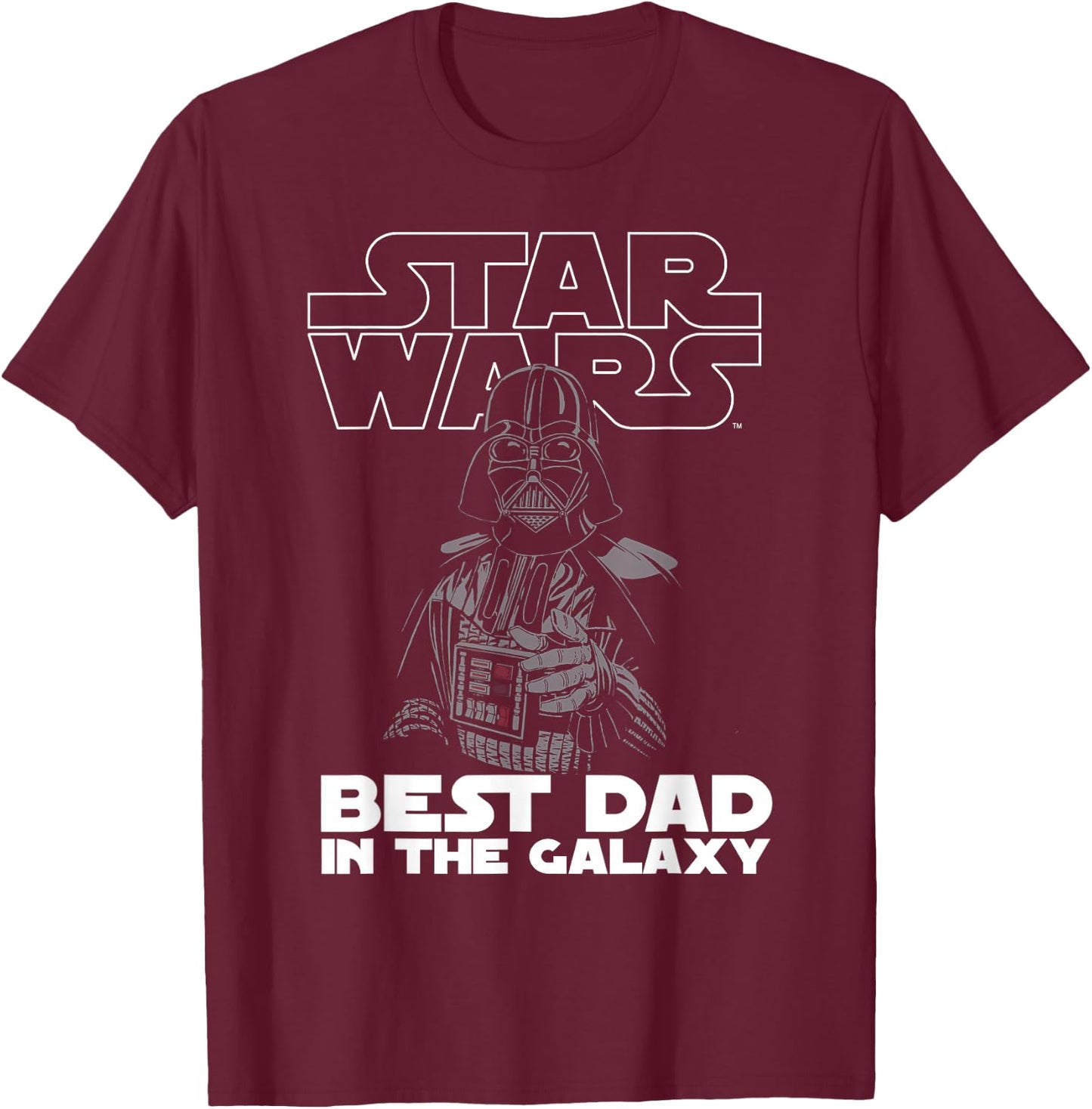 Star Wars Darth Vader Best Dad In The Galaxy Vater Papa T-Shirt - T-Shirt | Maroon