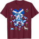 Scottish Unicorn Outfit Idea For Kids Scotland Themed T-Shirt - T-Shirt | Maroon