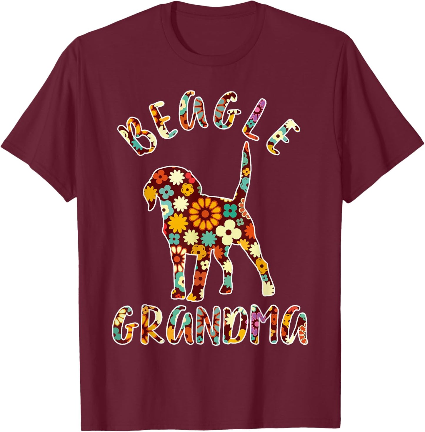 Beagle Grandma Funny Beagle Owner T-Shirt - T-Shirt | Maroon