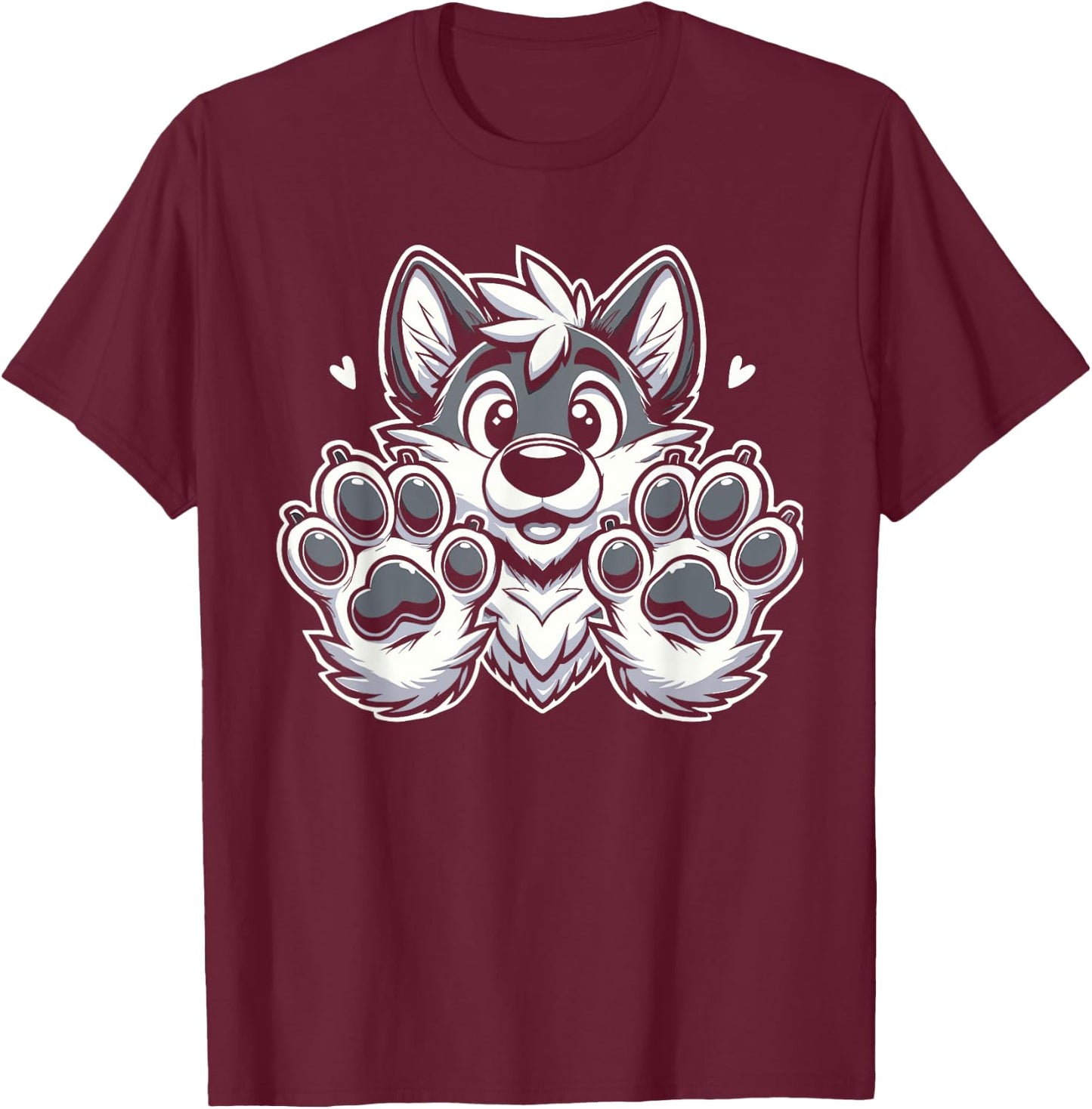 Fursuit Enthusiast Costume Design Furry Art Furry Culture , black T-Shirt - T-Shirt | Maroon