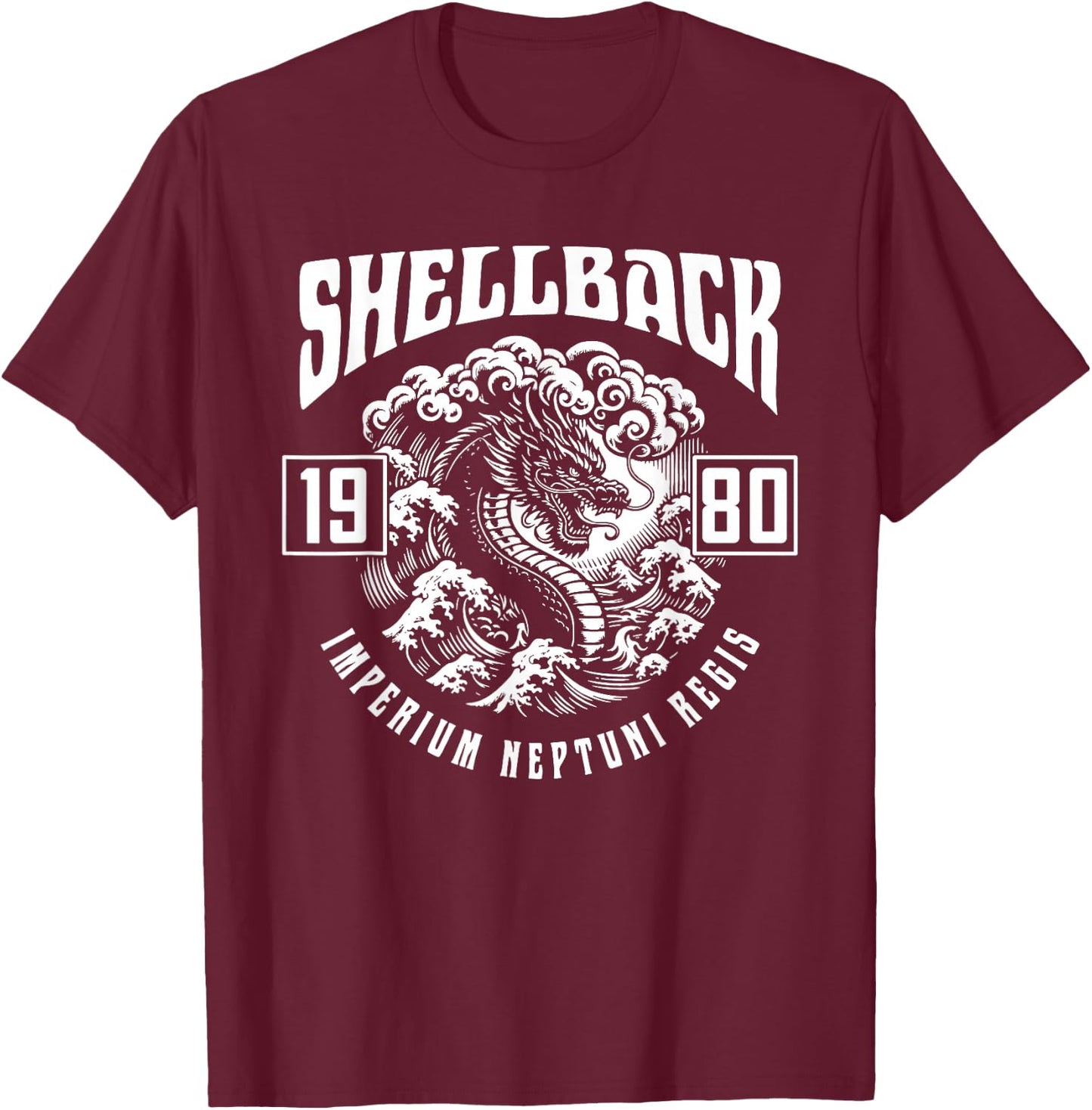 Shellback 1980 Equator Crossing Design for the year 1980 T-Shirt - T-Shirt | Maroon