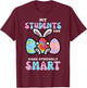 My Students Are Eggstremely Smart Funny Easter Teacher Women T-Shirt - T-Shirt | Maroon