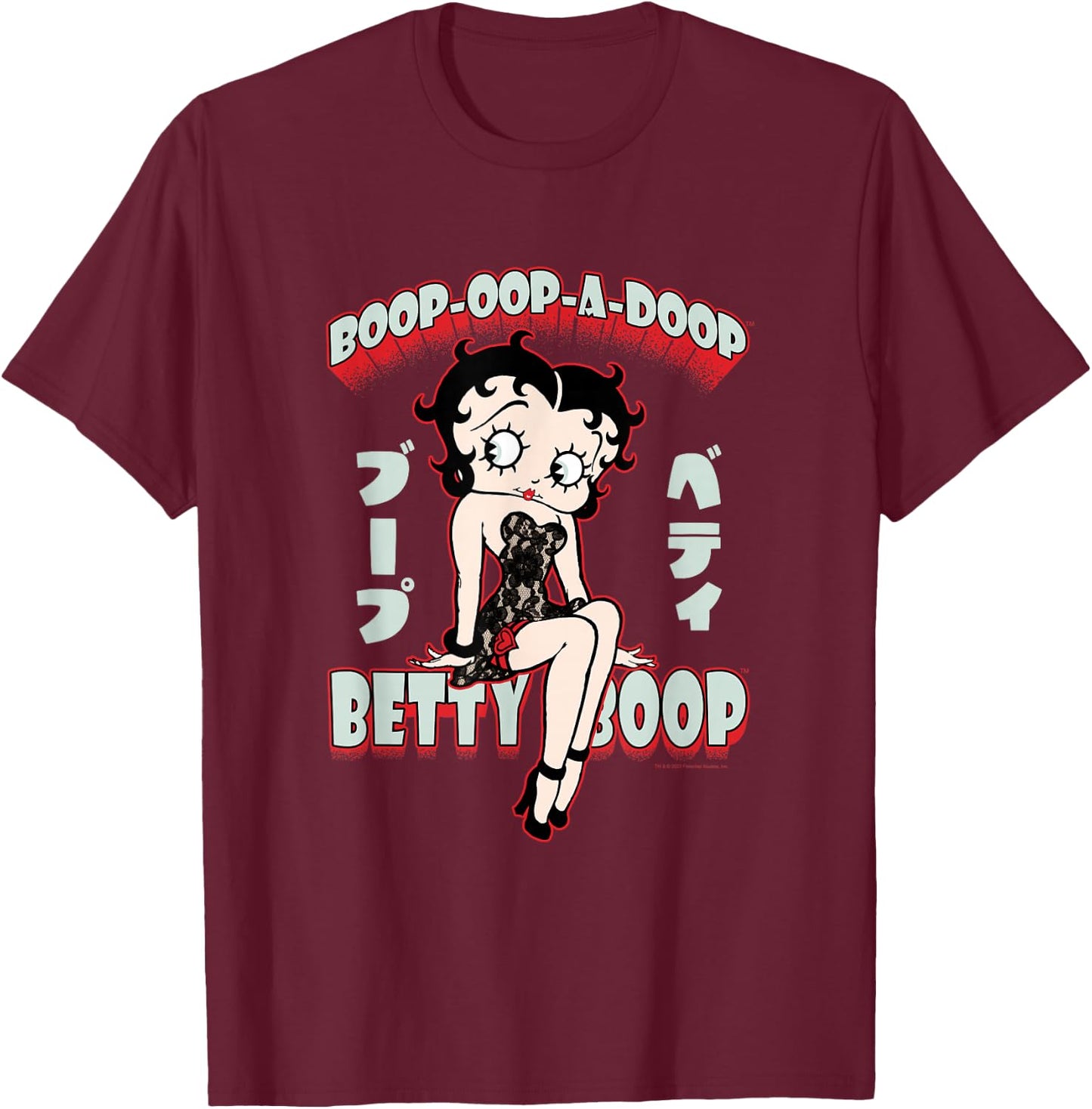 Betty Boop Boop-Oop-A-Doop T-Shirt - T-Shirt | Maroon