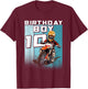 Bday 10 Dirt Bike Geburtstag Junge 10 Motocross MX 10. Geburtstag T-Shirt - T-Shirt | Maroon