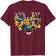 Easter Heart Shape Dog Faces Bunny Eggs Puppy Women Kids Men T-Shirt - T-Shirt | Maroon