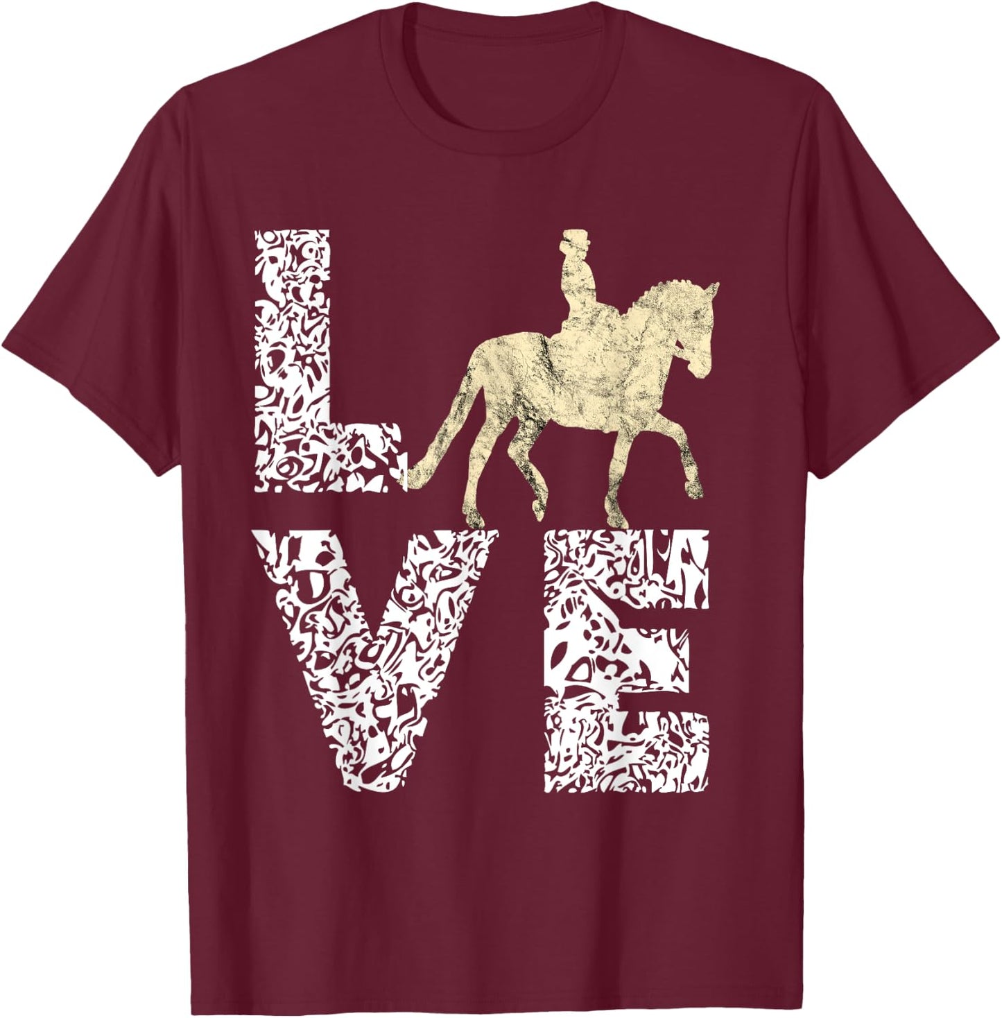 Equestrian Dressage Horse Riding Lover Prance Ride T-Shirt - T-Shirt | Maroon
