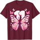 Geburtstagskind 11 Jahre, Schmetterlinge und Nummer 11 T-Shirt - T-Shirt | Maroon