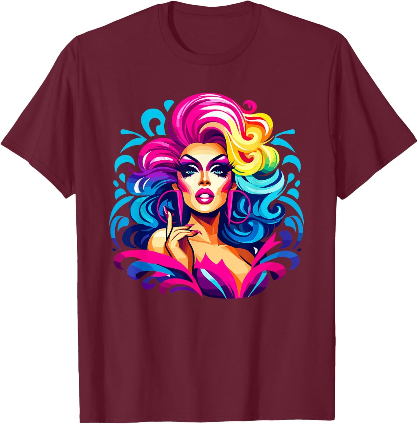 Drag Queen Culture Drag Performer Drag Queen Community , Black, S T-Shirt - T-Shirt | Maroon
