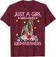 Weimaraner Dog Lover Just A Girl Who Loves Weimaraners T-Shirt - T-Shirt | Maroon