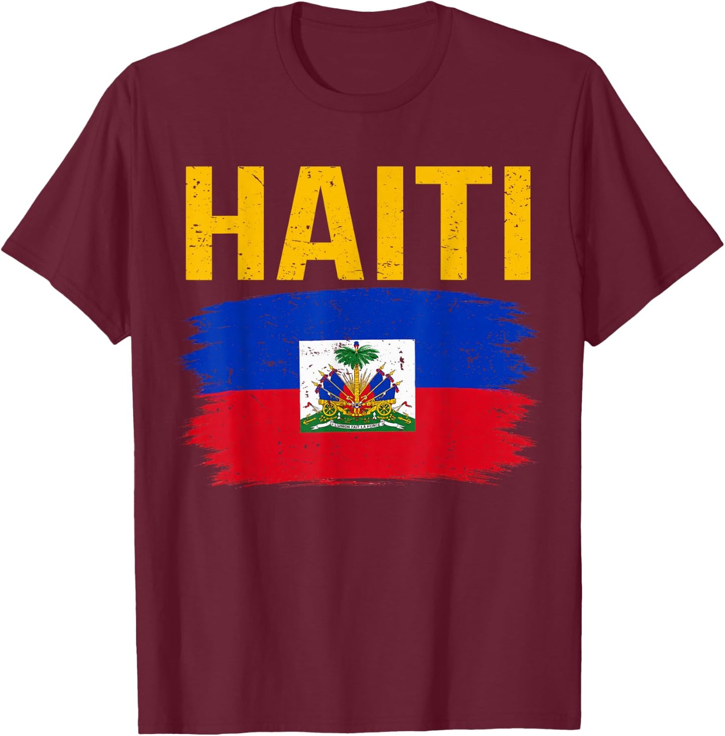 Haiti Independence Haitian Flag Day Haiti Flag Women Men T-Shirt - T-Shirt | Maroon