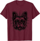Französische Bulldogge Herren Damen Frenchie Hund T-Shirt - T-Shirt | Maroon