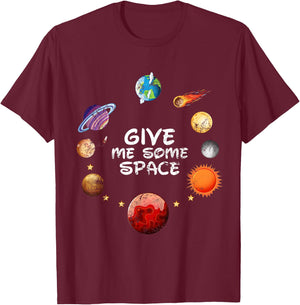 Give Me Some Space Retro Style Funny Space, Science lovers T-Shirt - T-Shirt | Maroon