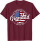 My Favorite People Call Me Grandad USA Flag Stamp Father Day T-Shirt - T-Shirt | Maroon