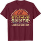 Est 1952 Limited Edition 73rd Birthday Gifts 73 Year Old T-Shirt - T-Shirt | Maroon