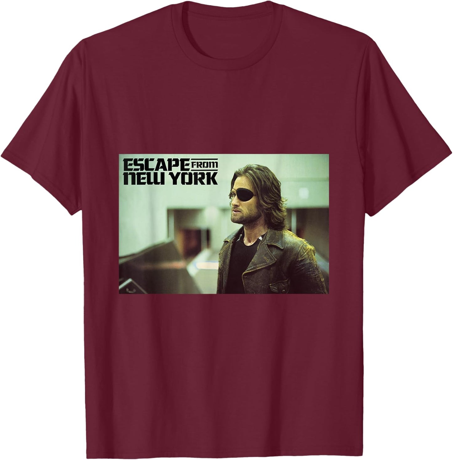 Escape From New York Snake Wearing Leather Jacket T-Shirt - T-Shirt | Maroon