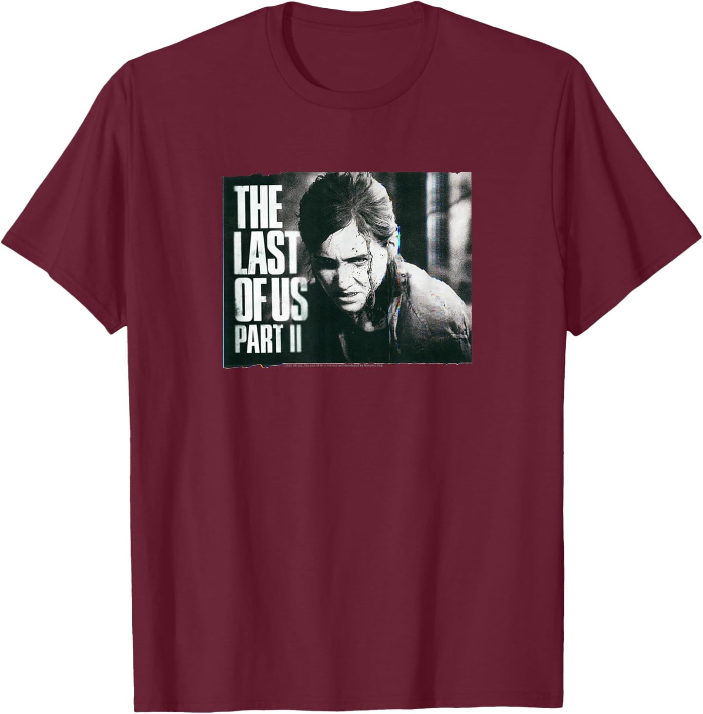 The Last of Us Ellie Close Up T-Shirt - T-Shirt | Maroon