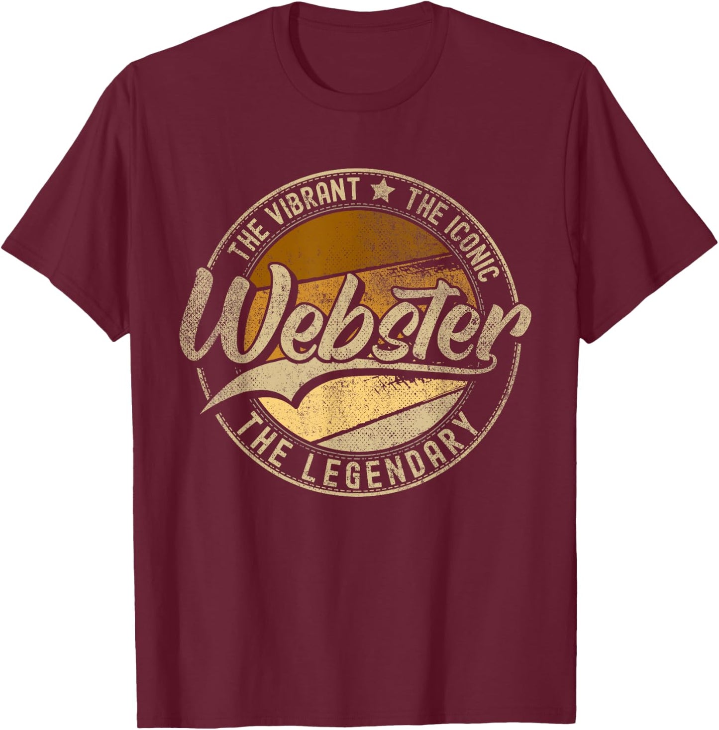 Webster NY | New York | Vintage Distressed T-Shirt - T-Shirt | Maroon